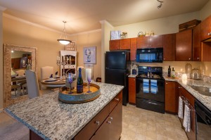 Two Bedroom Apartments for Rent in Conroe, TX - Model Kitchen with  Island  